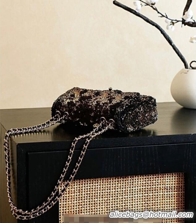 Classic Wholesale Chanel Quilted Gradient Sequins Flap Bag AS4561 Gold/Black 2025