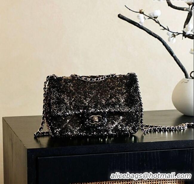 Classic Wholesale Chanel Quilted Gradient Sequins Flap Bag AS4561 Gold/Black 2025