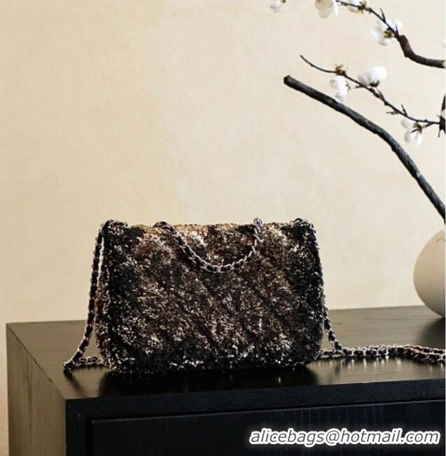 Classic Wholesale Chanel Quilted Gradient Sequins Flap Bag AS4561 Gold/Black 2025