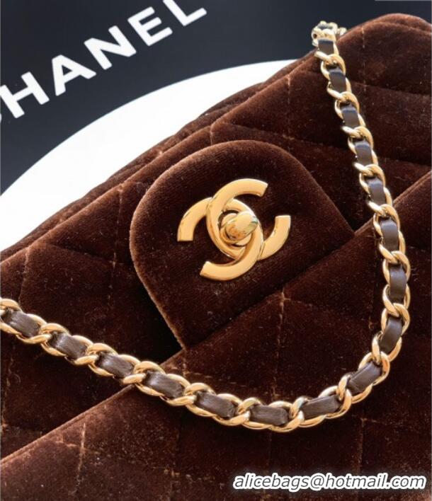 Market Sells Chanel Velvet Mini Flap Bag with Strass Ball AS1787 Coffee Brown 2025