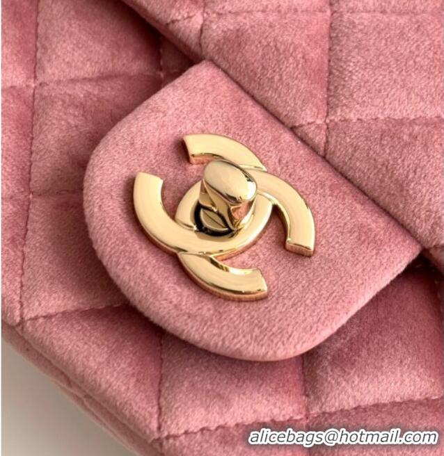Inexpensive Chanel Velvet Mini Flap Bag with Strass Ball AS1787 Light Pink 2025