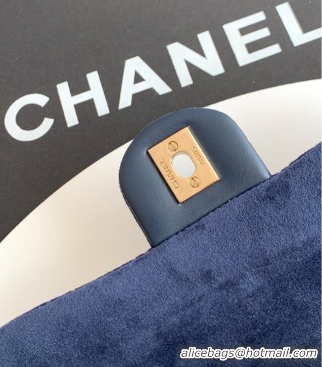 Market Sells Chanel Velvet Mini Flap Bag with Strass Ball AS1787 Dark Blue 2025