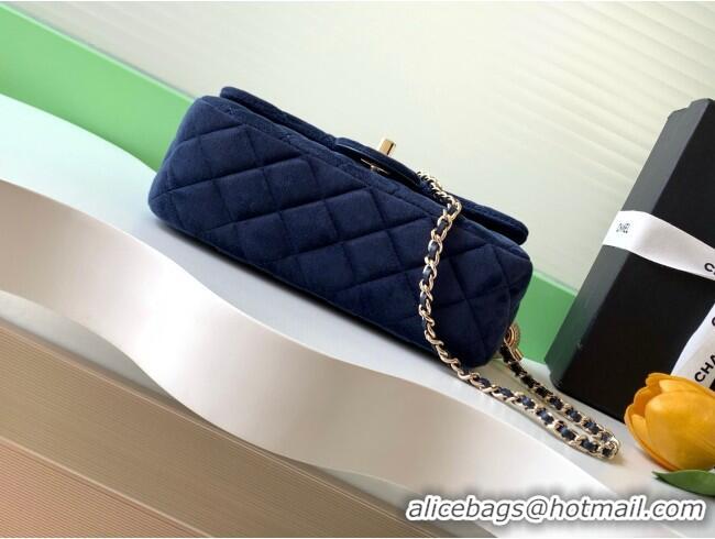 Market Sells Chanel Velvet Mini Flap Bag with Strass Ball AS1787 Dark Blue 2025