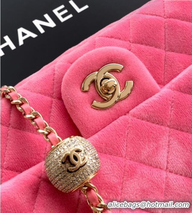 Buy Cheap Chanel Velvet Mini Flap Bag with Strass Ball AS1787 Pink 2025
