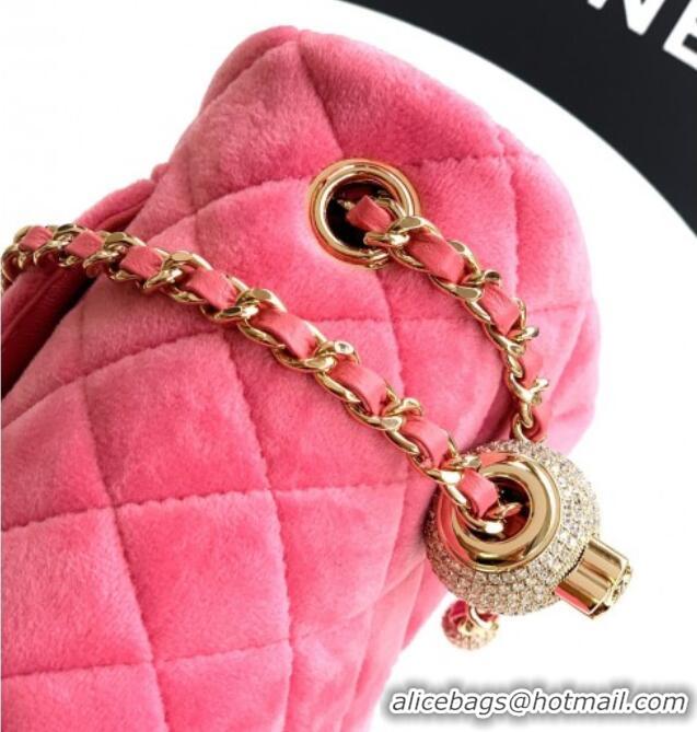 Buy Cheap Chanel Velvet Mini Flap Bag with Strass Ball AS1787 Pink 2025