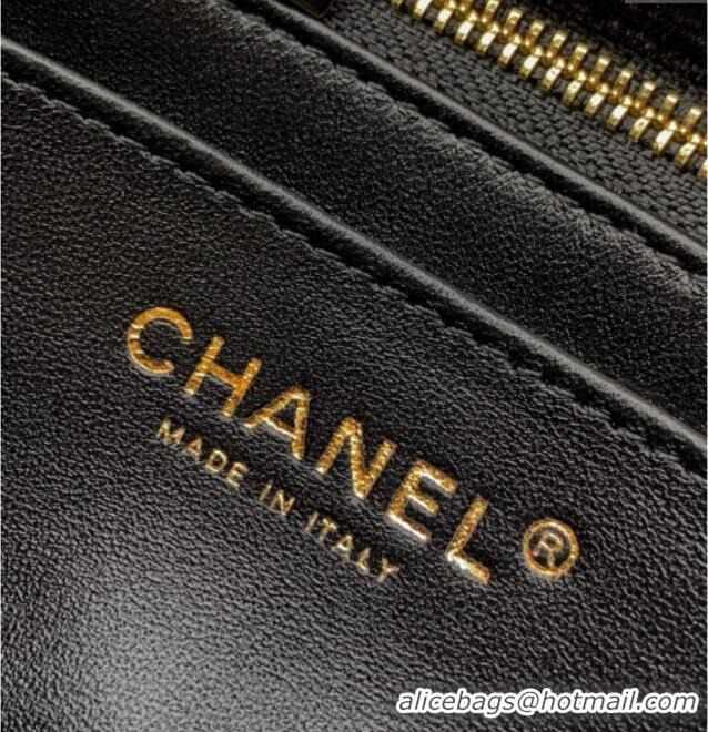 New Product Chanel Velvet Mini Flap Bag with Strass Ball AS1787 Black 2025