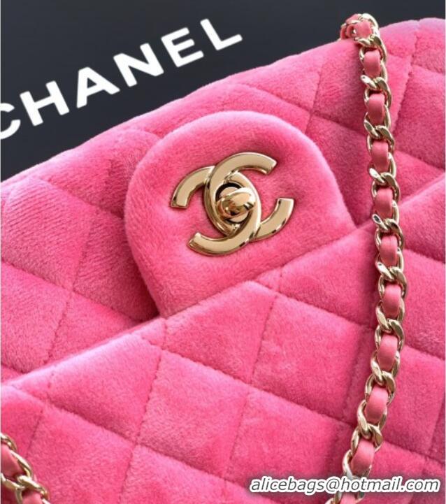 Good Quality Chanel Velvet Mini Square Flap Bag with Strass Ball AS1786 Pink 2025