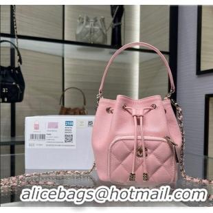 New Stylish Chanel Grained Shiny Calfskin Clutch with Chain AP4775 Pink 2025