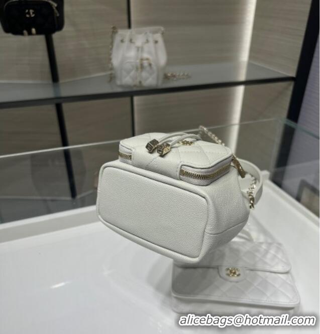 Grade Quality Chanel Grained Shiny Calfskin Clutch with Chain AP4775 Grey 2025
