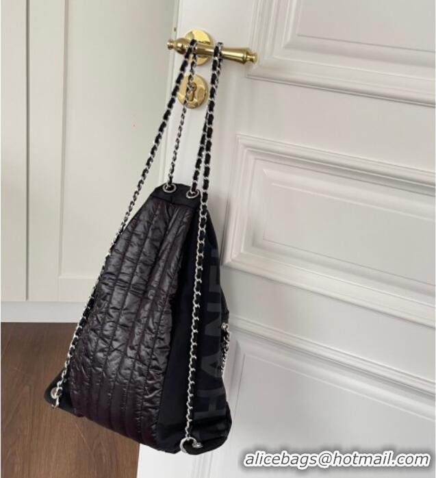 Original Cheap Chanel Vintage Nylon Backpack Bag CH101002 Black 2025
