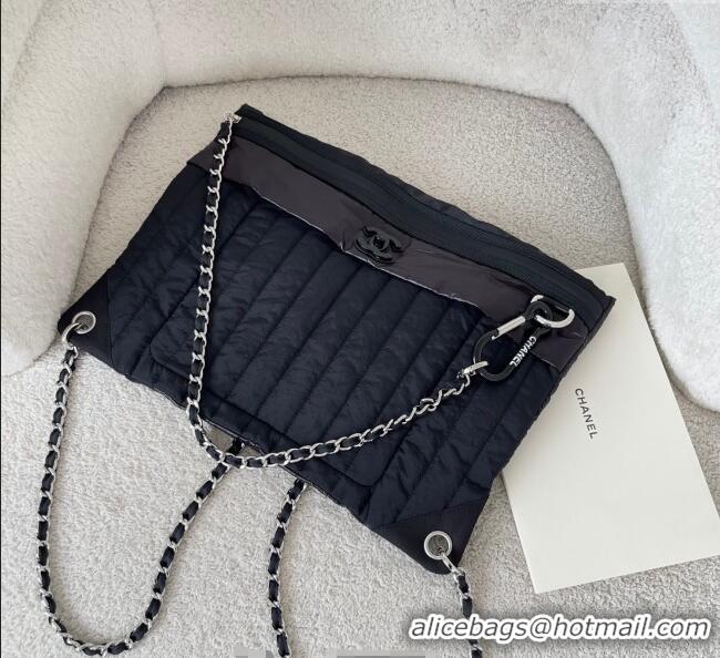 Original Cheap Chanel Vintage Nylon Backpack Bag CH101002 Black 2025