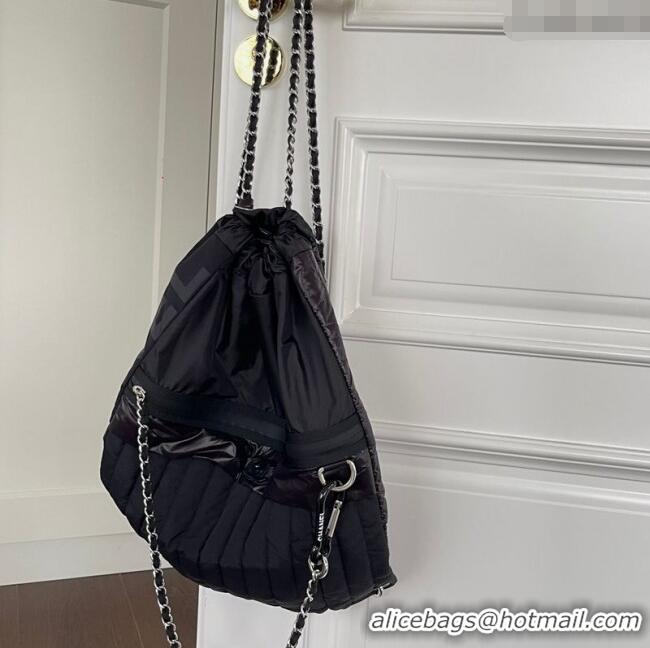 Original Cheap Chanel Vintage Nylon Backpack Bag CH101002 Black 2025