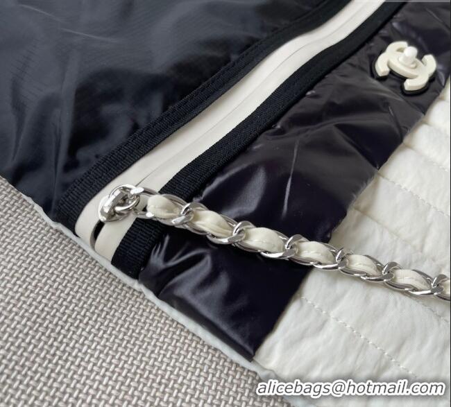 Best Price Chanel Vintage Nylon Backpack Bag CH101002 White/Black 2025