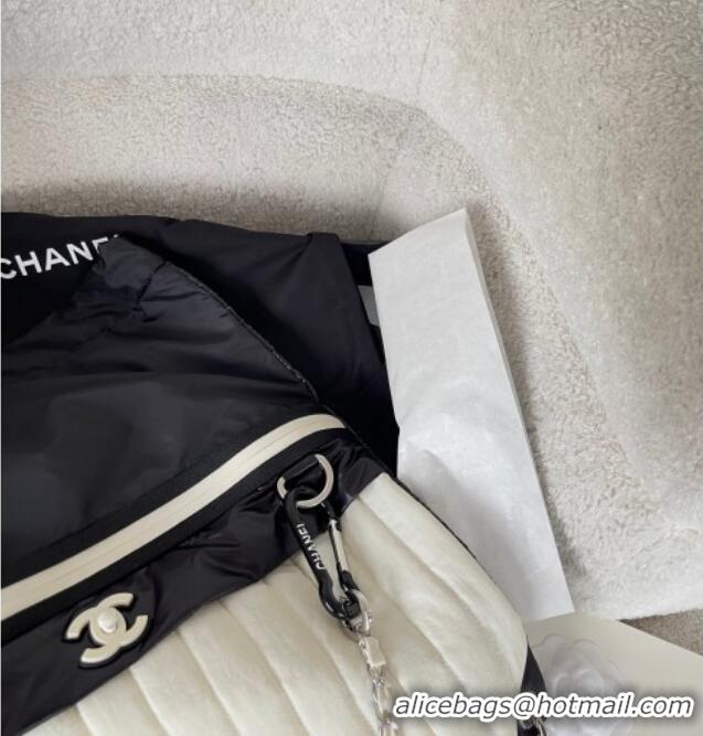 Best Price Chanel Vintage Nylon Backpack Bag CH101002 White/Black 2025