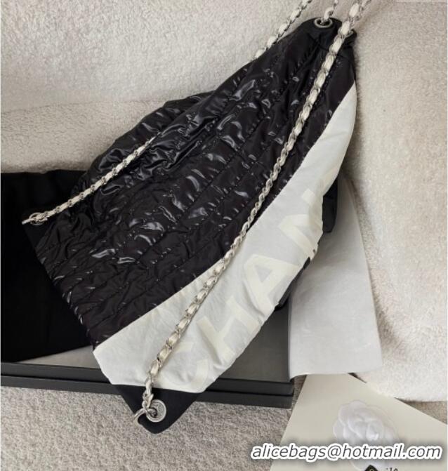 Best Price Chanel Vintage Nylon Backpack Bag CH101002 White/Black 2025