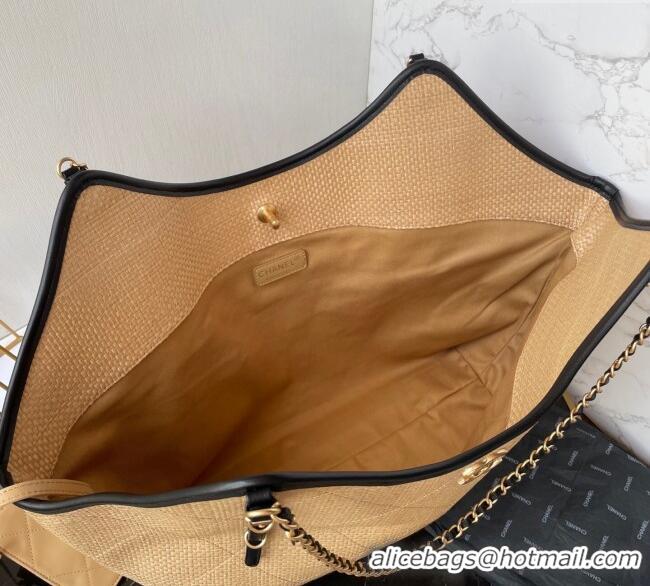 Sumptuous Cheap Chanel Straw Maxi Shopping Tote Bag AS5463 Beige 2025