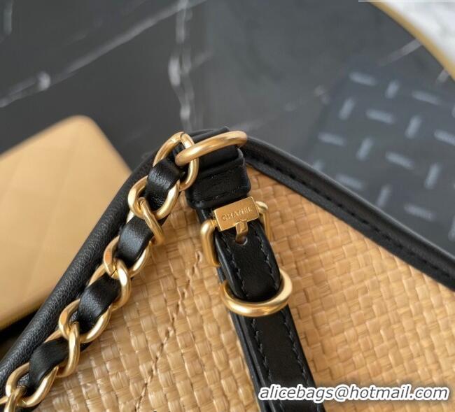 Sumptuous Cheap Chanel Straw Maxi Shopping Tote Bag AS5463 Beige 2025