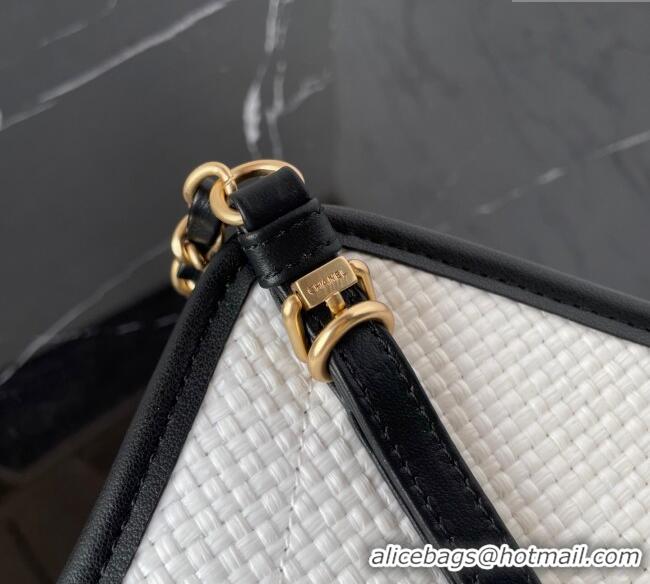 New Release Creation Chanel Straw Maxi Shopping Tote Bag AS5463 White 2025