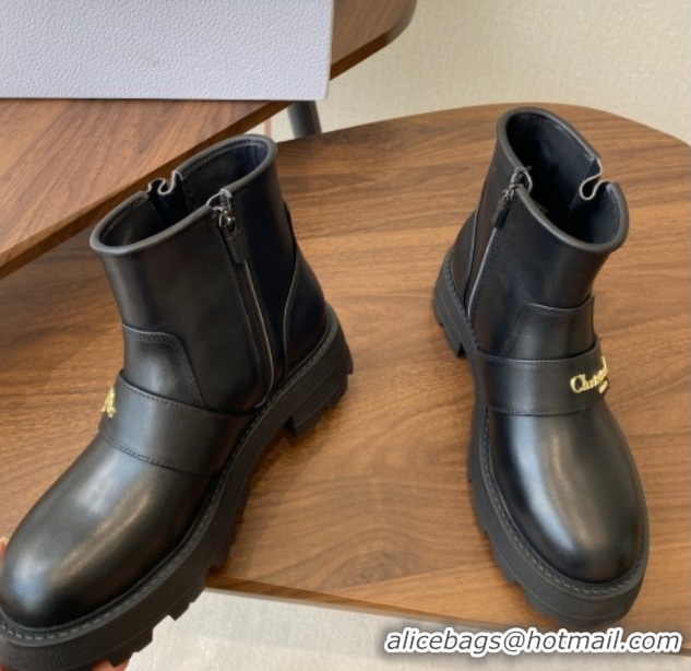 Best Price Dior D-Quest Ankle Boots in Calfskin Leather Black DR082102
