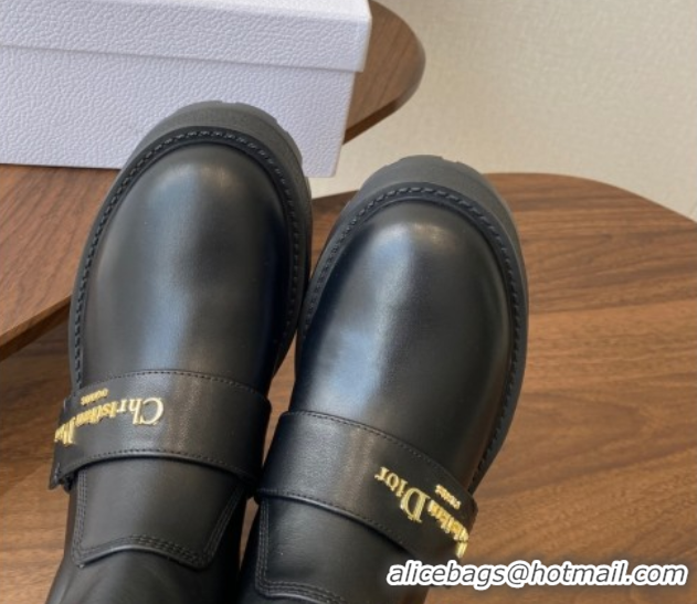Best Price Dior D-Quest Ankle Boots in Calfskin Leather Black DR082102
