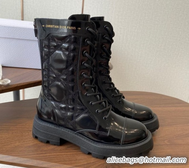 Best Price Dior D-Unit Ankle Boots in Black Quilted Cannage Calfskin 2025 DR082103 0822062