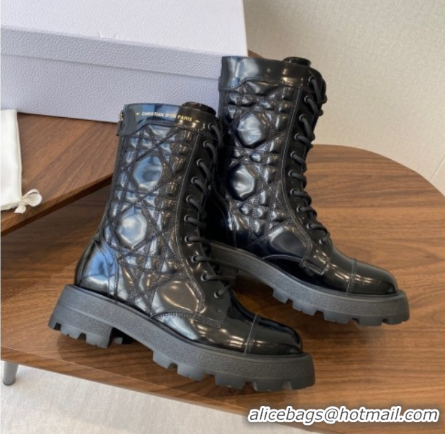 Best Price Dior D-Unit Ankle Boots in Black Quilted Cannage Calfskin 2025 DR082103 0822062