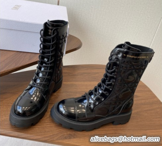 Best Price Dior D-Unit Ankle Boots in Black Quilted Cannage Calfskin 2025 DR082103 0822062
