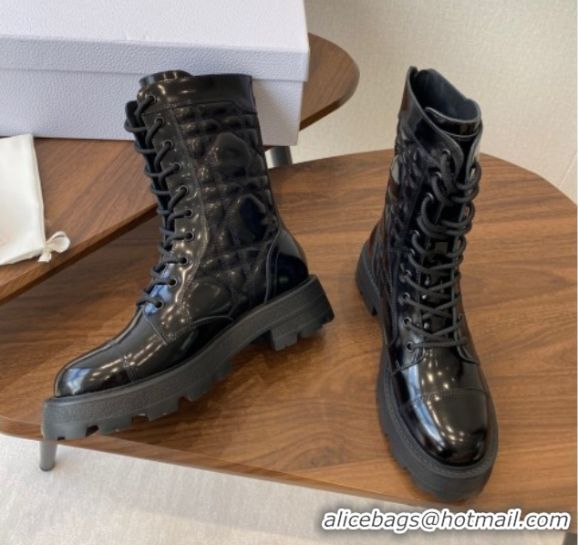 Best Price Dior D-Unit Ankle Boots in Black Quilted Cannage Calfskin 2025 DR082103 0822062