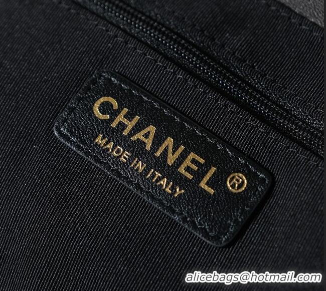 Market Sells Chanel Raffia Straw and Calfskin Small Shopping Bag AS5951 Beige/Black 2025