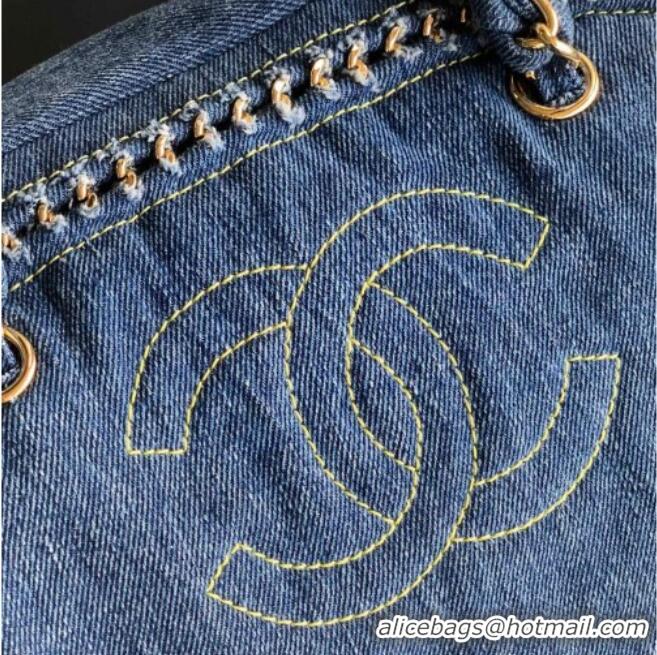 Spot Bulk Chanel Denim Bowling Bag CH101004 Blue/Gold 2025