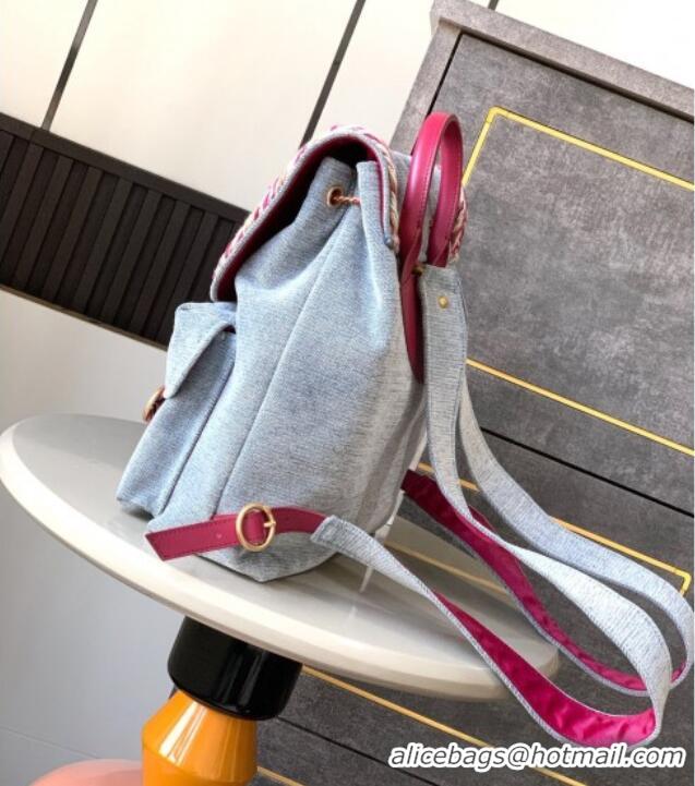 New Design Chanel Denim Backpack Bag CH101005 Light Blue 2025