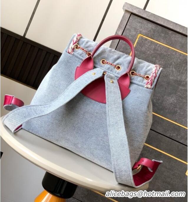 New Design Chanel Denim Backpack Bag CH101005 Light Blue 2025