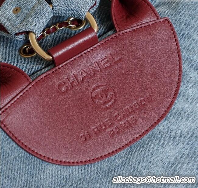 Market Sells Chanel Denim Backpack Bag CH101005 Blue 2025