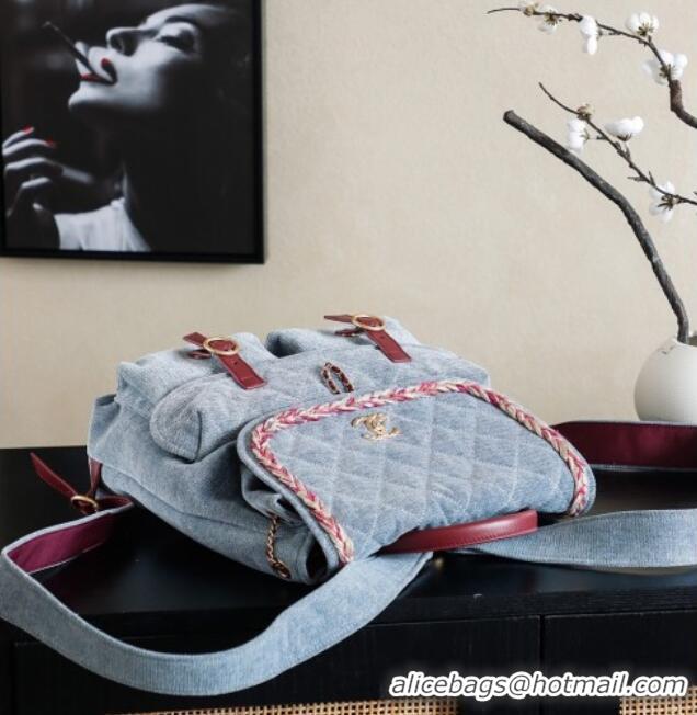 Market Sells Chanel Denim Backpack Bag CH101005 Blue 2025