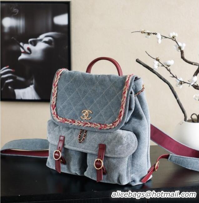 Market Sells Chanel Denim Backpack Bag CH101005 Blue 2025