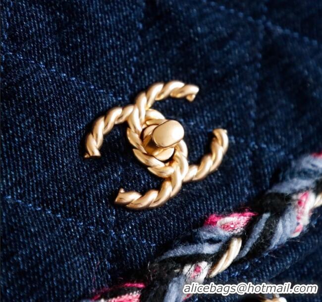 Buy Cheap Chanel Denim Backpack Bag CH101005 Navy Blue 2025