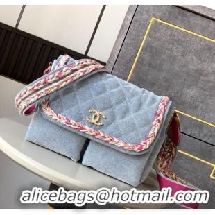 Modern Classic Chanel Denim Flap Bag CH101005 Light Blue 2025