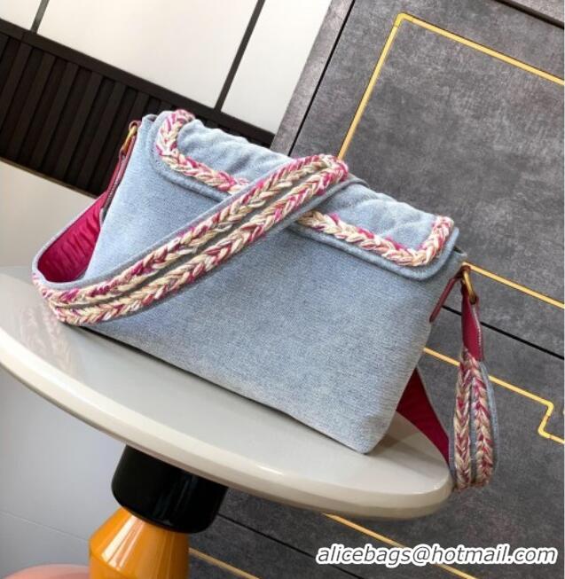 Modern Classic Chanel Denim Flap Bag CH101005 Light Blue 2025