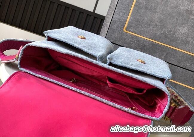 Modern Classic Chanel Denim Flap Bag CH101005 Light Blue 2025