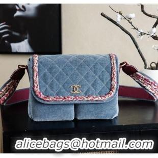 Inexpensive Chanel Denim Flap Bag CH101005 Blue 2025