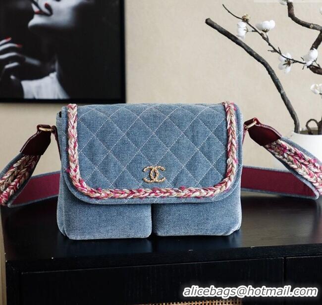 Inexpensive Chanel Denim Flap Bag CH101005 Blue 2025