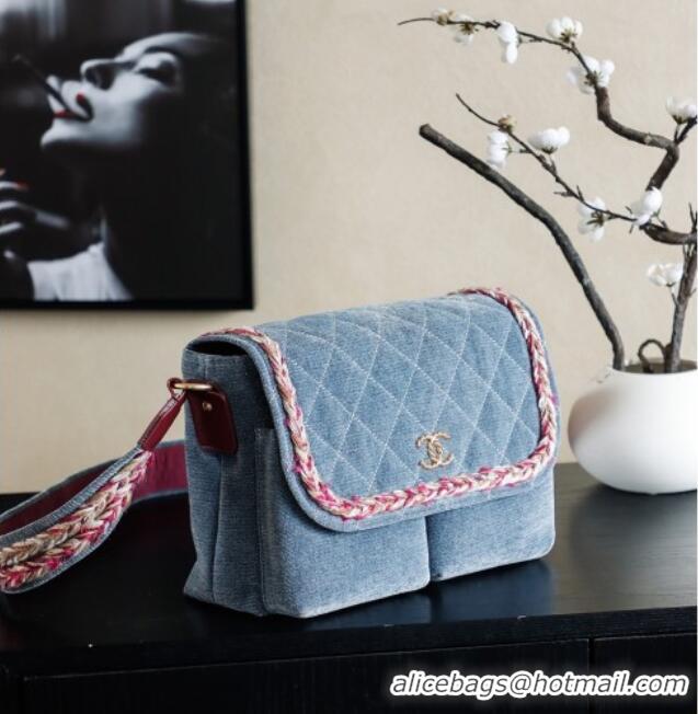 Inexpensive Chanel Denim Flap Bag CH101005 Blue 2025