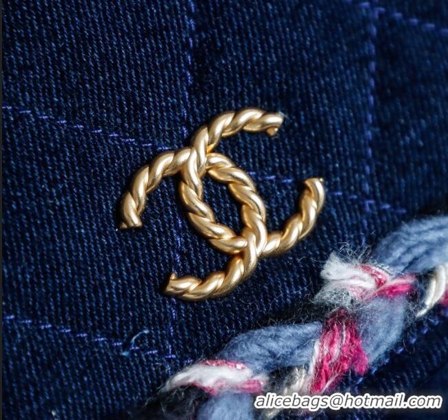 New Cheap Chanel Denim Flap Bag CH101005 Navy Blue 2025