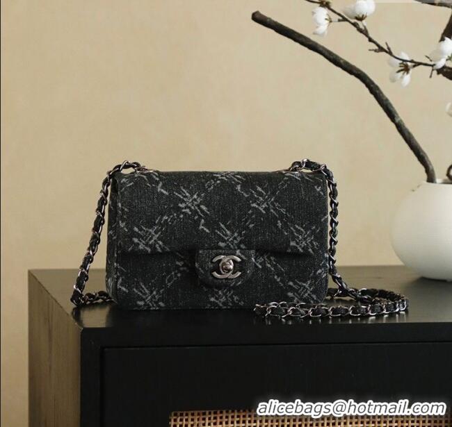 Best Price Chanel Denim Classic Mini Flap Handbag A69900 Black 2025