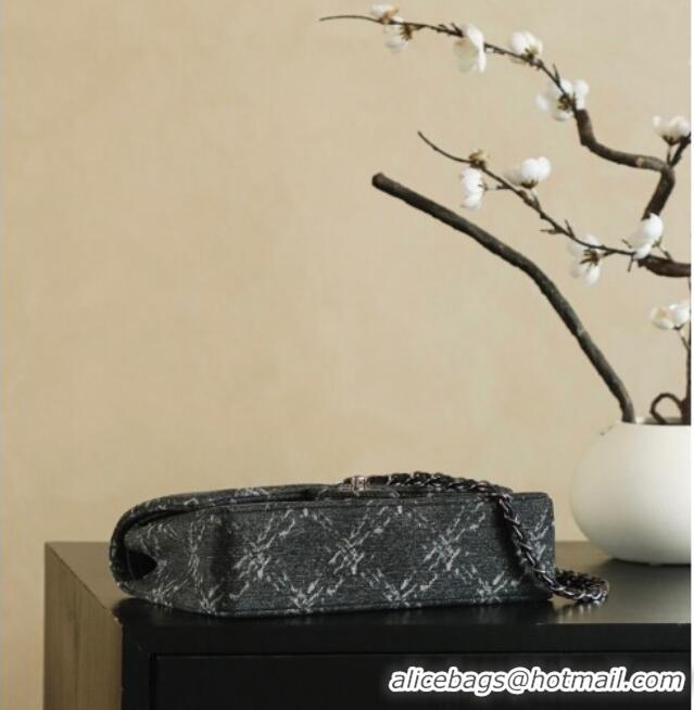 Sophisticated Cheap Chanel Denim Classic Medium Flap Bag A0812 Black 2025