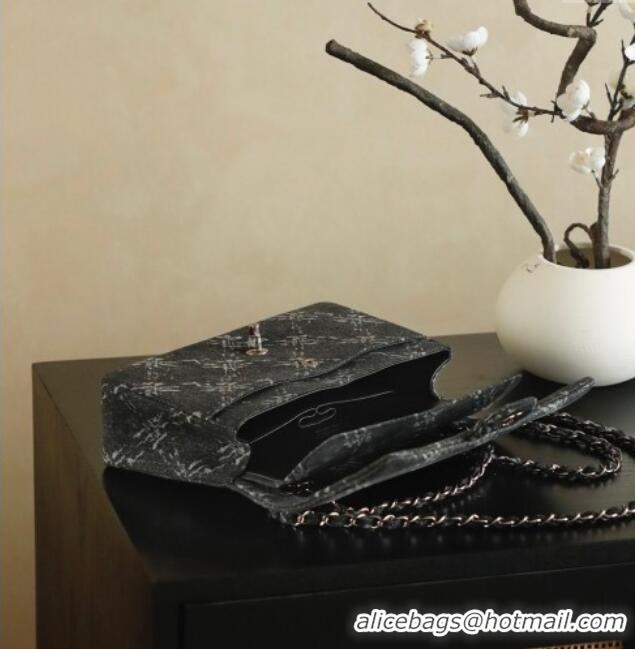Sophisticated Cheap Chanel Denim Classic Medium Flap Bag A0812 Black 2025