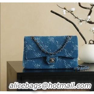 High Quality Chanel Denim Classic Medium Flap Bag A0812 Blue 2025