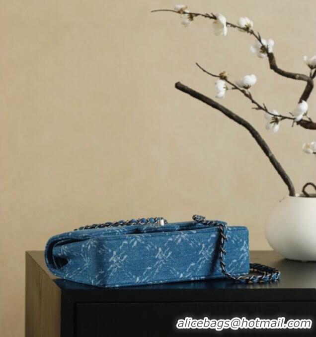 High Quality Chanel Denim Classic Medium Flap Bag A0812 Blue 2025