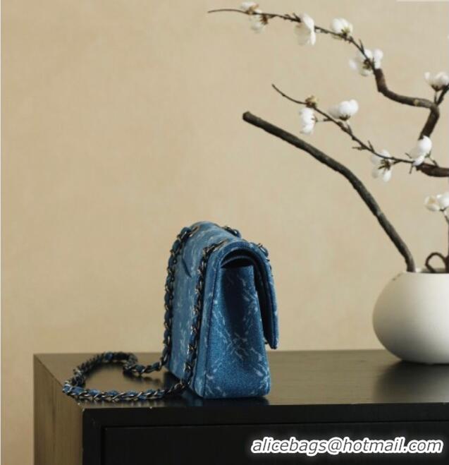 High Quality Chanel Denim Classic Medium Flap Bag A0812 Blue 2025