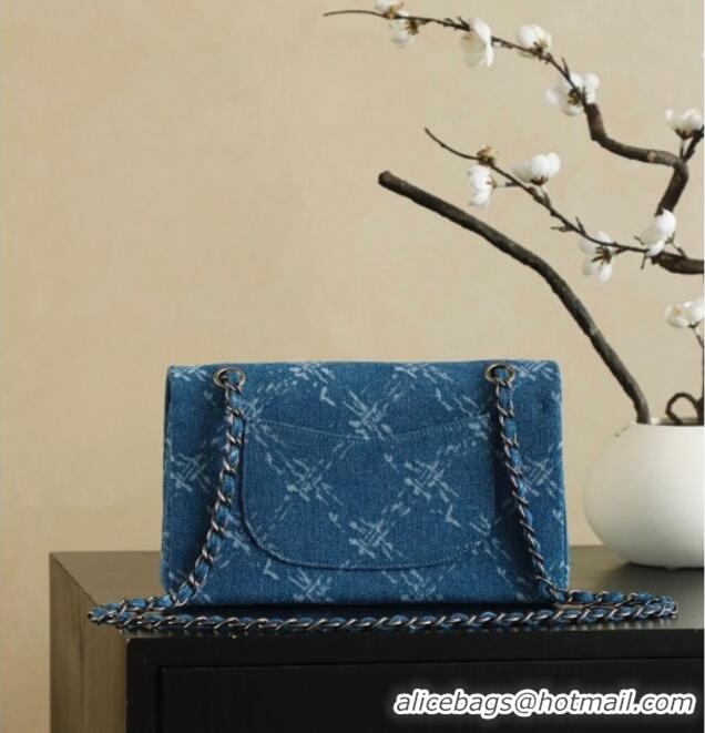 High Quality Chanel Denim Classic Medium Flap Bag A0812 Blue 2025